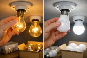 Substitua Lâmpadas Incandescentes por LED